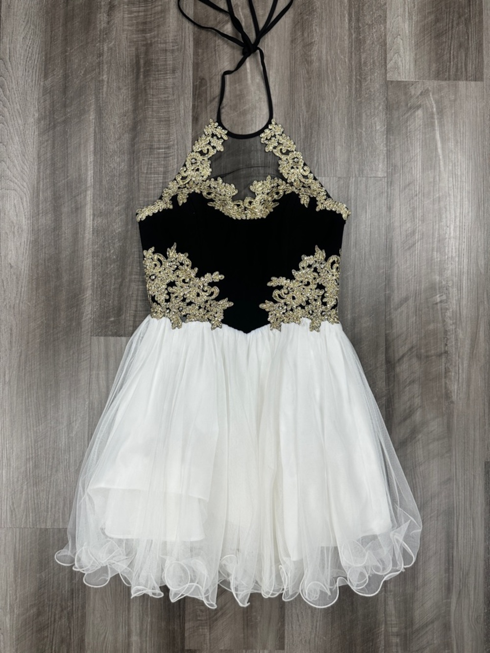 Blondie Nites by Stacy Sklar Floral Embellished Cocktail Party Dress - 7